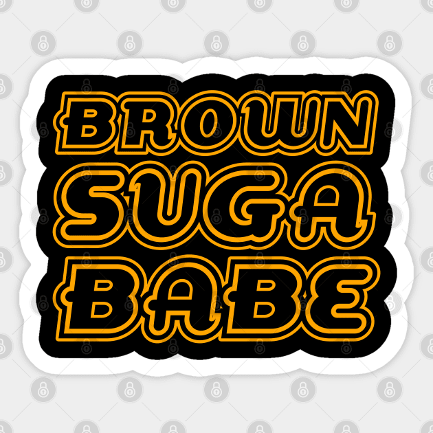 Brown Suga Babe, Golden, Black Queen, Black Girl Magic, African American Woman Sticker by UrbanLifeApparel
